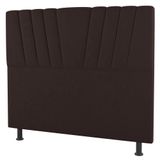 Cabeceira Cama Box Casal Queen Size Dublin 160cm Sintético Marrom - Abmaza