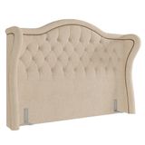 Cabeceira Cama Box Casal King 195cm Antibes P02 Boucle Bege - Mpozenato