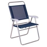 Cadeira de Praia Alumínio Master Plus Até 120kg Cores Mor Cor: Azul