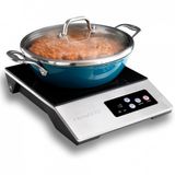 Cooktop De Inducao Portatil Com Controle Digital E Temporizador 1800w, 110v, Changbert Fc1s13, Prateado