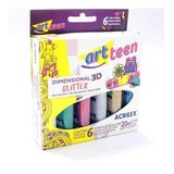 Tinta Dimensional Glitter 6 Cores - Acrilex
