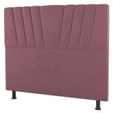 Cabeceira Cama Box Casal King Size Dublin 195cm Suede Rosê - Abmaza