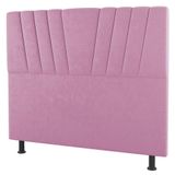 Cabeceira Cama Box Casal King Size Dublin 195cm Suede Rosa - Abmaza