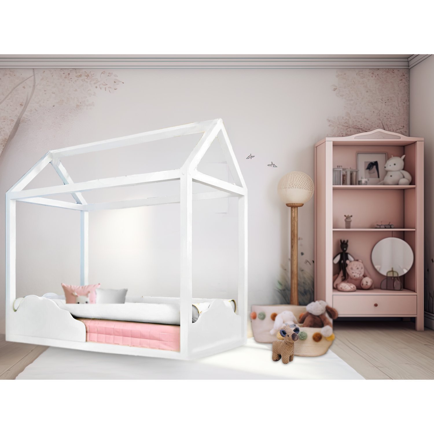 Cama Casinha Montessoriana Infantil Nuvola Branco