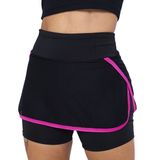 Shorts Saia Para Ginastica Academia Tenis Praia Cintura Alta Suplex Fitness Donna Martins