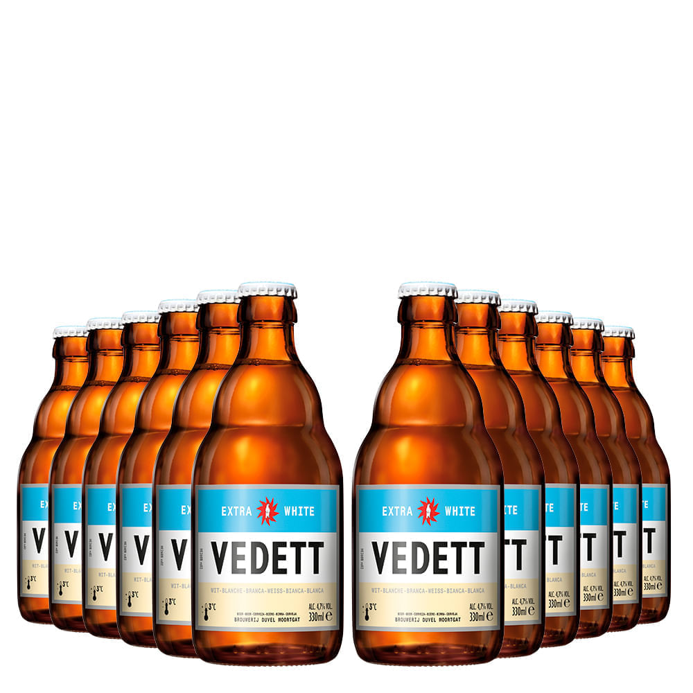 Kit Cerveja Vedett Extra White Gf 330ml 12 Unidades