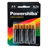 Pilha Zinco Carvão Aa 8 Unidades Powershiba