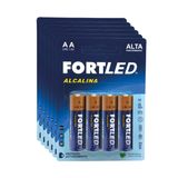 Pilha Alcalina AA 24 Unidades Fortled