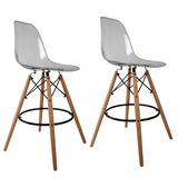 Kit 2 Banquetas Eames Dsw-m Empório Tiffany Transparente