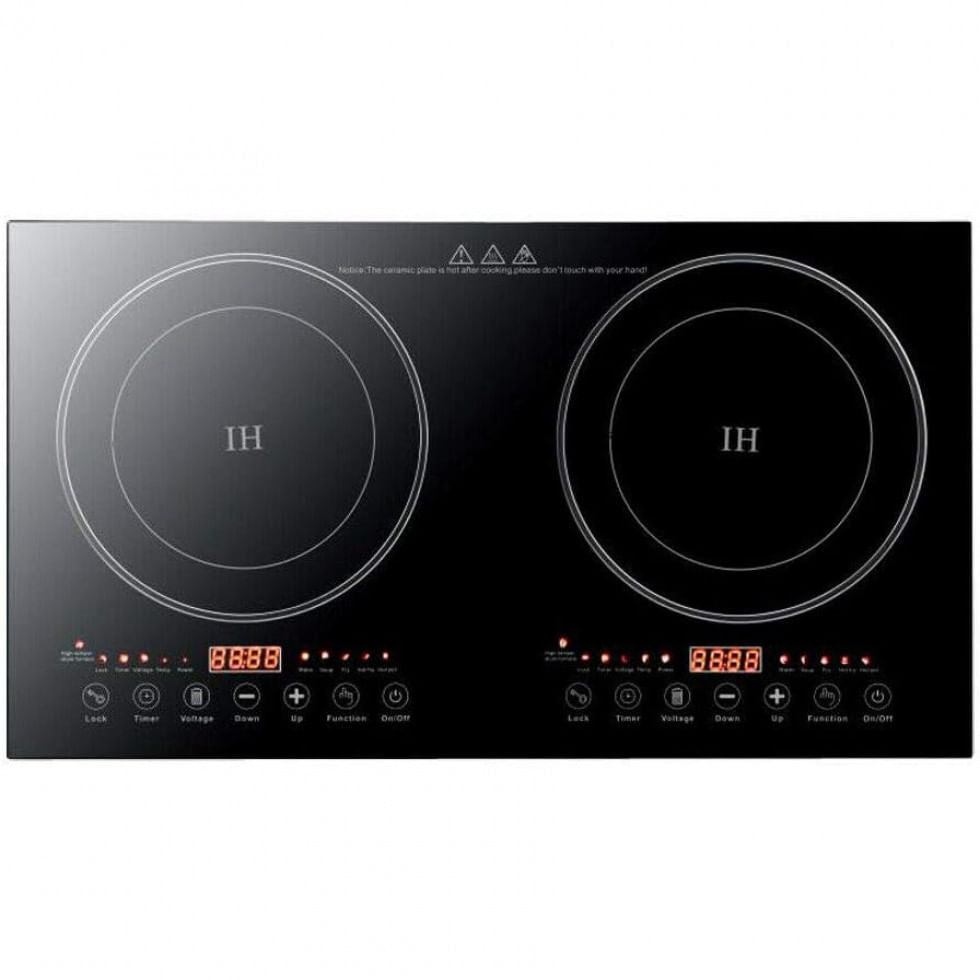 Cooktop De Inducao De Embutir 2 Queimadores, 1200w, 110v, Loyalheartdy, Preto