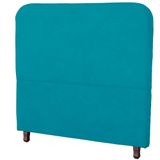 Cabeceira Casal King Size Estofada Para Cama Box Lizza Veludo Cor Azul Claro