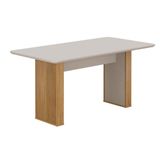 Mesa De Jantar Julia 160cm Em Mdp-mdf Valdemóveis Cinamomo- Off White