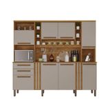 Armário De Cozinha Completo Acácia Salleto Cinamomo - Off White