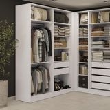 Guarda-roupa Closet 2 Gavetas Kappesberg Adapt Branco 158cm