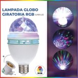 Lâmpada Rgb Giratória Luz Colorida Festas E Aniversários