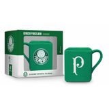 Caneca Quadrada Porcelana 220ml Time Palmeiras