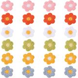 24 Pcs Crochet Floral Applique Flor Costura Em Patches Flor