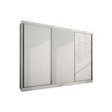 Guarda Roupa Casal 3 Portas De Correr E 6 Gavetas Natus Branco - Novo Horizonte