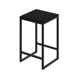 Banqueta Média 38x36x60cm Active Yescasa Preto Ônix/preto