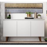 Buffet 3 Portas 136cm Retrô Elza Yescasa Branco