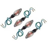 Kit Mini Pisca Lente Cristal Cg Titan Fan Bros 125 150 4 Pçs
