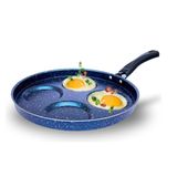 Frigideira Multiuso Gourmet 4 Divisórias Ovo Hambúrguer Azul
