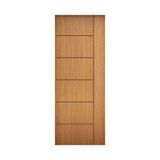 Folha De Porta De Madeira 210x82cm Espessura 3,5cm Mso Eucaplac Frisada Elegance Eucatex Teka Milano