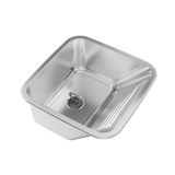 Tanque Monobloco Embutir 30 Litros Acetinado Inox 55x45cm