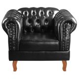 Poltrona Decorativo Dom Pedro Chesterfield Retrô Decorativa Preto