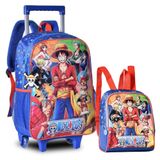 Kit Mochila Rodinhas E Lancheira Oficial One Piece Op3591k