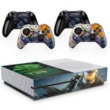 Skin Adesivo Protetor para X Box One S e Controles Halo Infinity b6