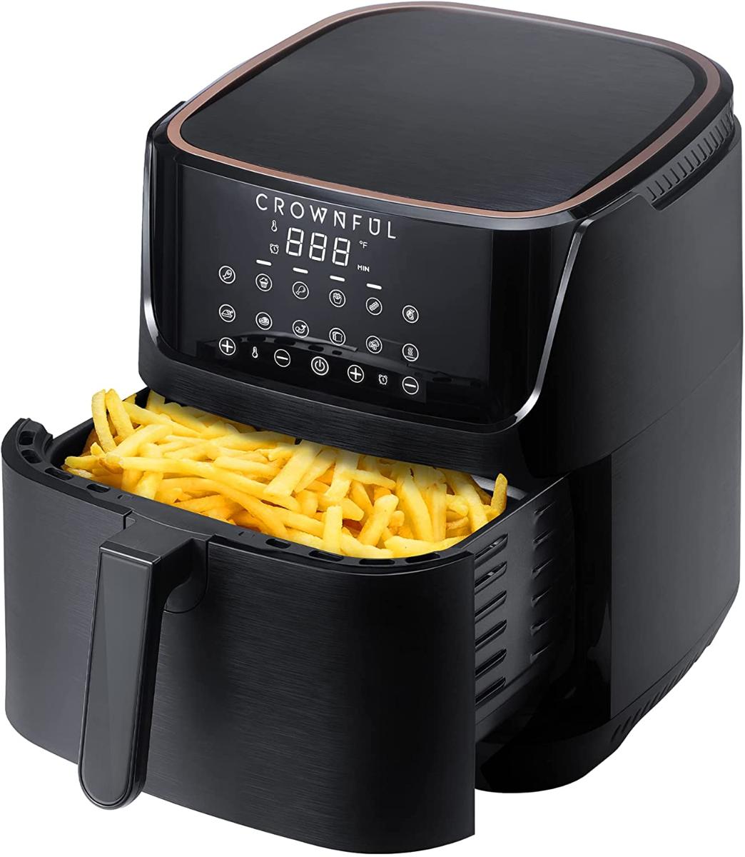 CROWNFUL Fritadeira Elétrica AirFryer 7L com Painel Digital 1700W110V