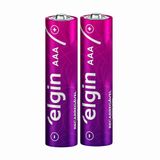 Pilha Recarregável Elgin Aaa 1.2v 1000 Mah Cartela Com 2 Unidades