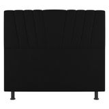 Cabeceira Cama Box Casal King Size Dublin 195cm Suede Preto - Abmaza