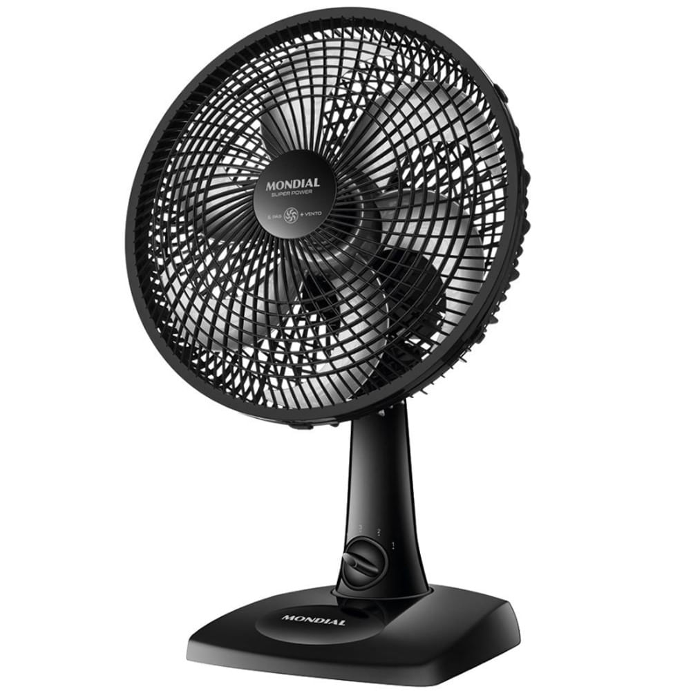 Ventilador De Mesa 30cm Super Power Vsp-30-b 6 Pás 3 Velocidades Mondial