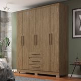 Guarda-roupa Casal 6 Portas E 3 Gavetas Wood Wood