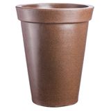 Vaso Decorativo Para Plantas Cônico Com Borda Atenas 45 Café