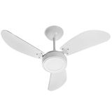Ventilador De Teto New Cristal Led 3 Pas Plast Transp 127V