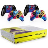 Skin Adesivo Protetor para X Box One S e Controles Cyberpunk 2077 b1