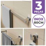 Kit Acessórios Banheiro/lavabo [3 Peças] Aço Inox 304 [q3e]