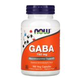 Gaba 750mg (100 Vegetarian Capsulas) - Now Foods