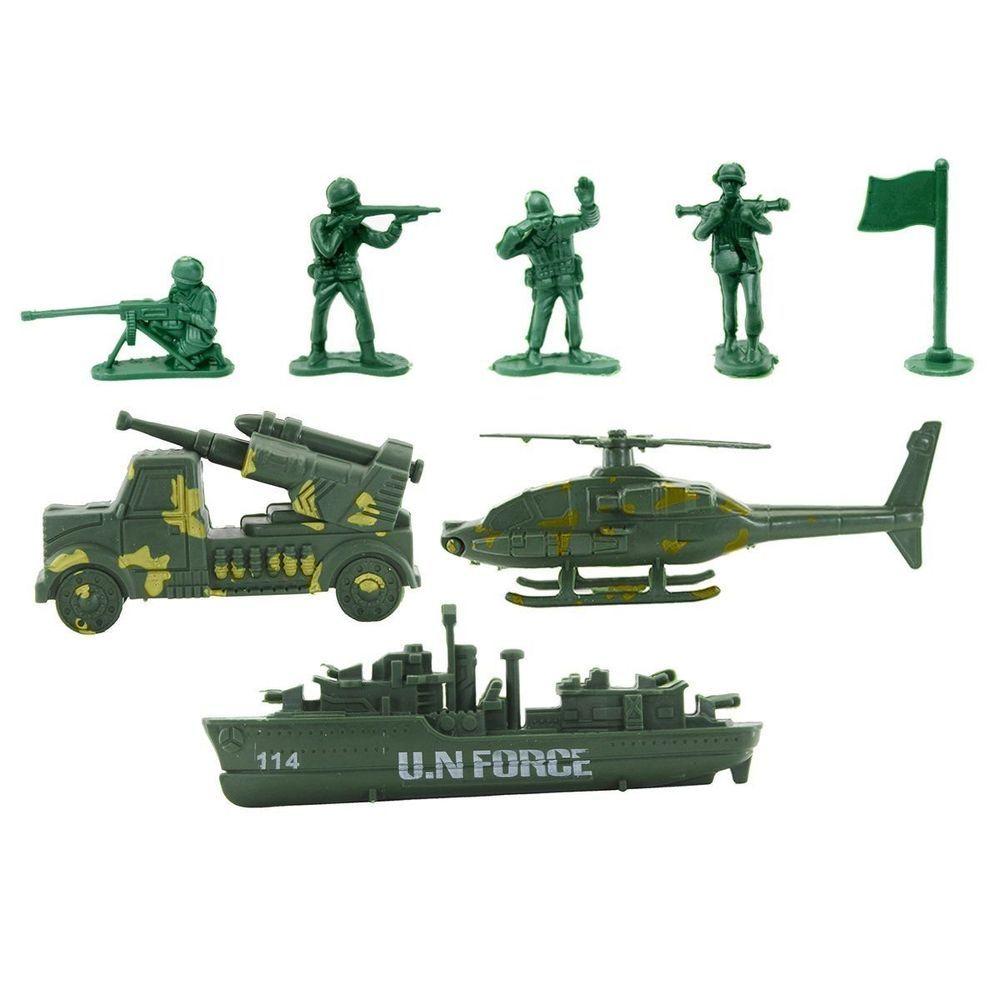 Kit Brinquedos Militares Com Acessórios 8 Peças