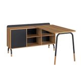 Escrivaninha Em L Flexus 1 Pt 1 Gv Hanover E Preto 139 Cm