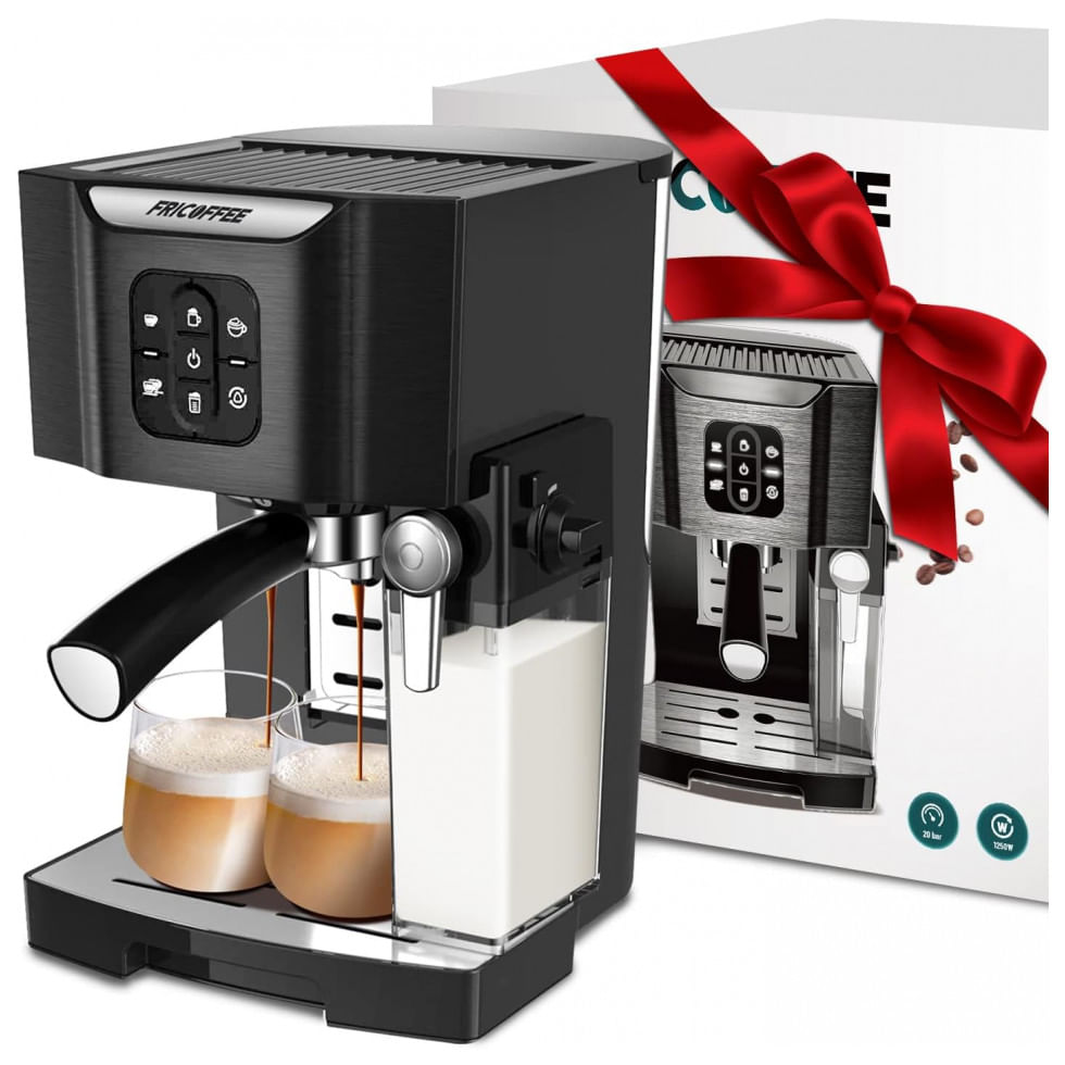 Maquina De Cafe Expresso Automatica 20 Bar Fricoffee Com Vaporizador, 110v Preta