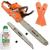 Motosserra Terra Mt520 C/ Sabres 20 E 18 + Óleo Stihl 2t