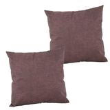 2 Almofadas Cheias Sofa Sala Impermeável Decorativa Antimofo Duna Marrom