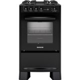 Fogão Cook Mesa De Vidro 4 Queimadores Neo Suggar Bivolt Preto Preto