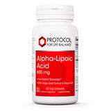 Ácido Alfa Lipóico 600mg Protocol 60 Veg Cáps Importado