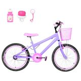 Bicicleta Infantil Aro 20 Aero Lilás E Rosa