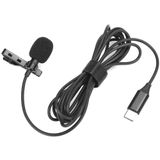 Microfone De Lapela Com Cabo 1.5m E Plug Usb Tipo C